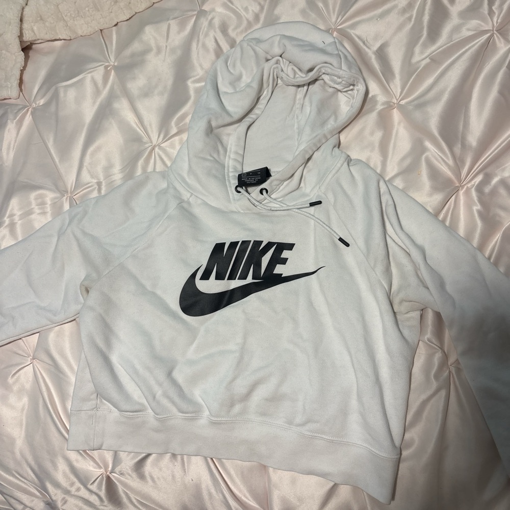 Nike Women's Gray Hoodie with Black Logo